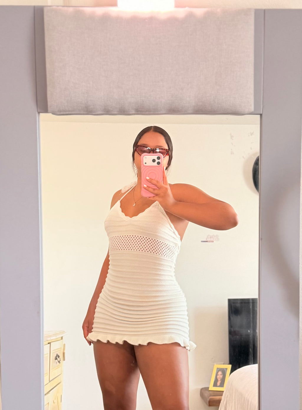 Summer Cover Up Cream Dress - Used