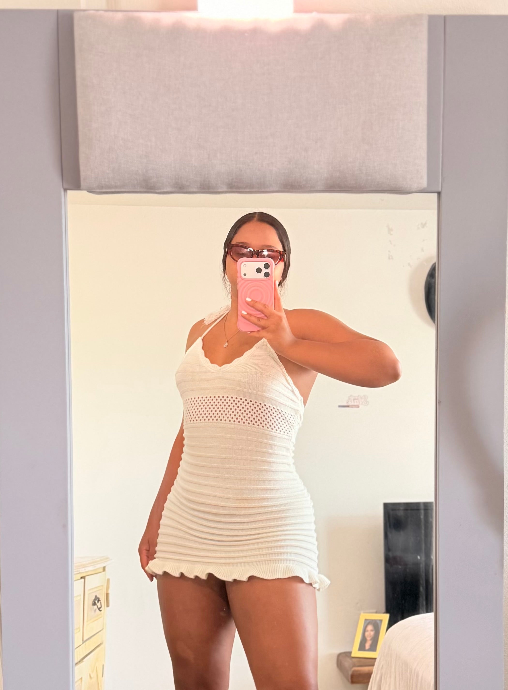 Summer Cover Up Cream Dress - Used
